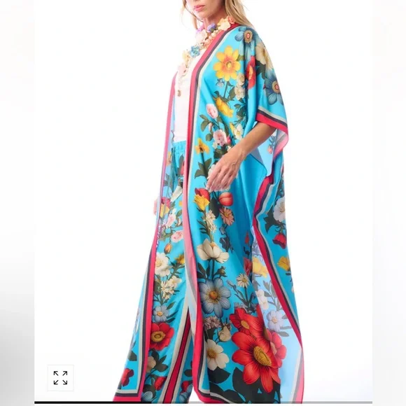 Aratta Floral Garden Maxi Kimono - Picture 3 of 6